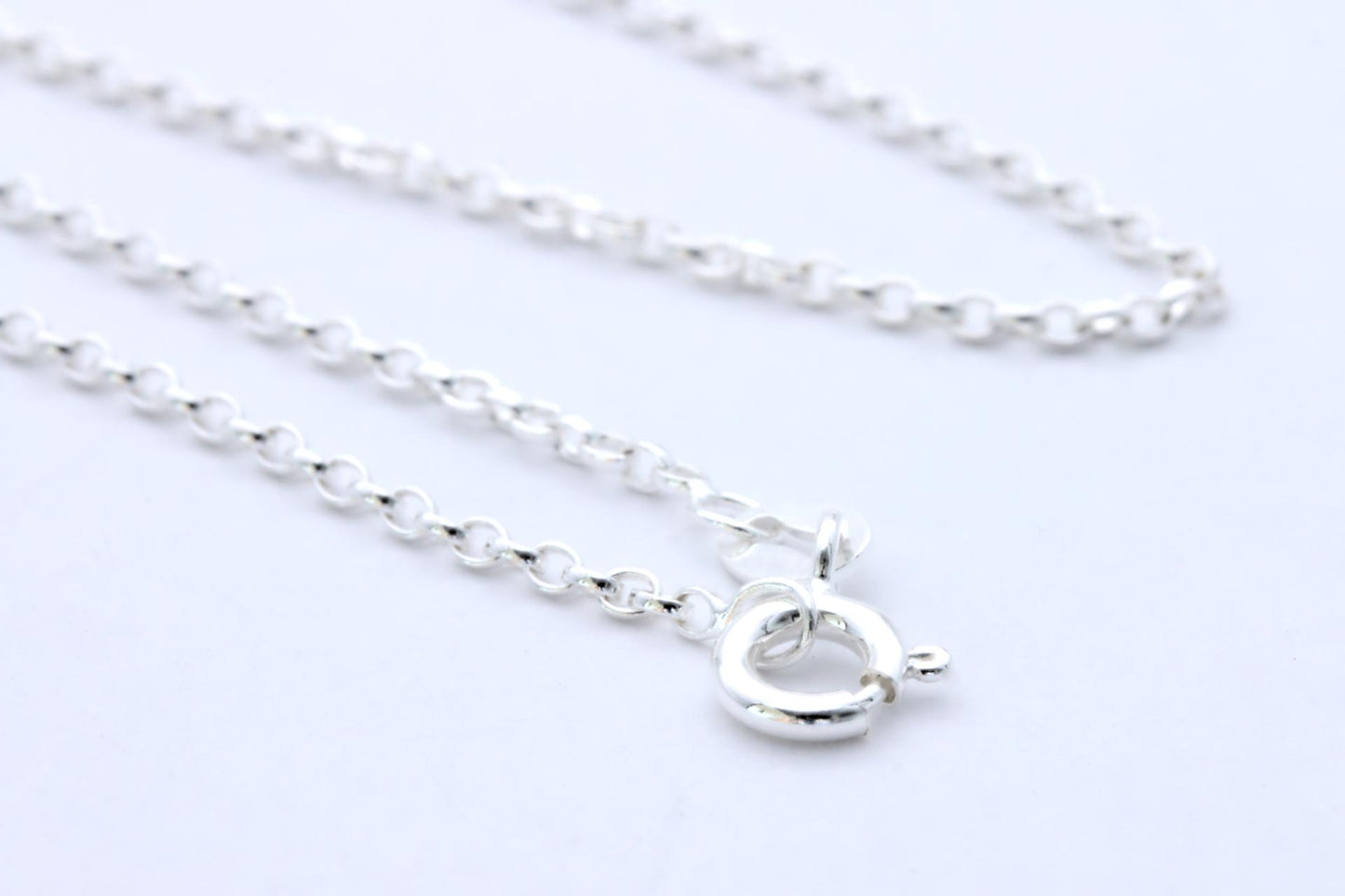 A sterling silver belcher chain
