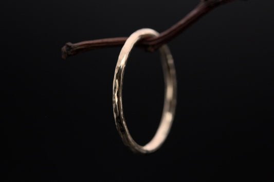 Slim Textured Ring - 9ct Gold