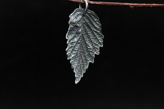 Leaf Pendant #26 - Raspberry