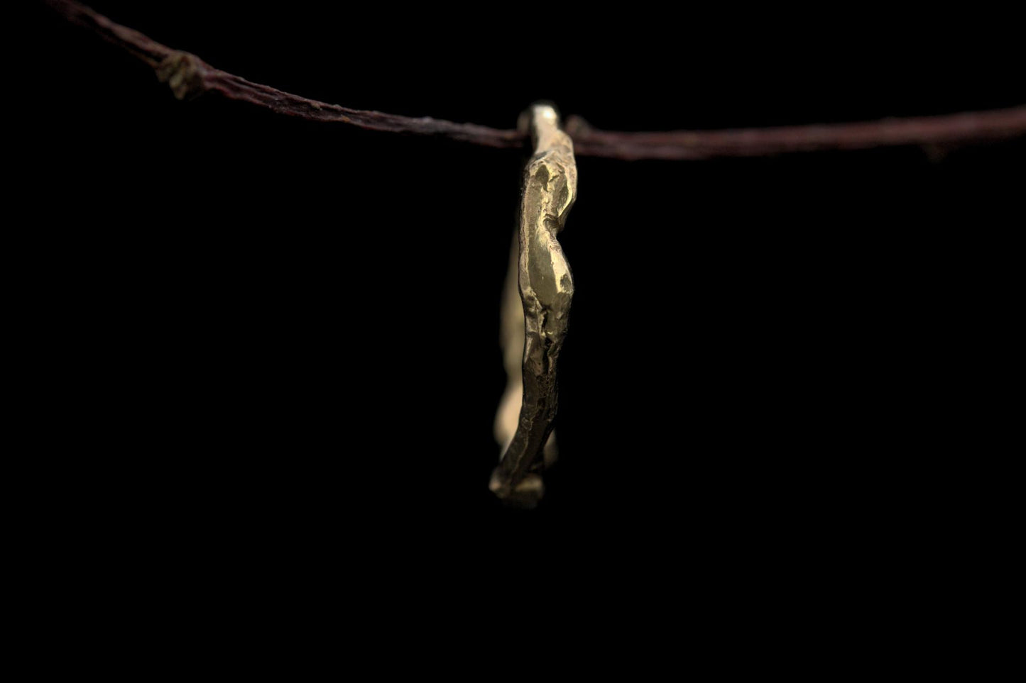 18ct Gold Plated Molten Ring - Size L½