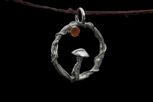 Molten Fungi Pendant - Carnelian