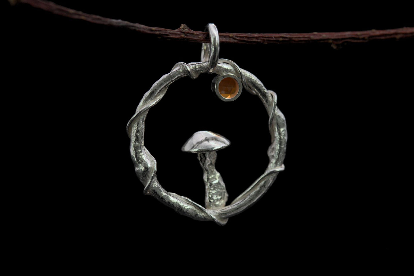 Molten Fungi Pendant - Carnelian