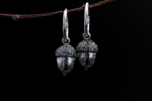 Acorn Hoop Earrings