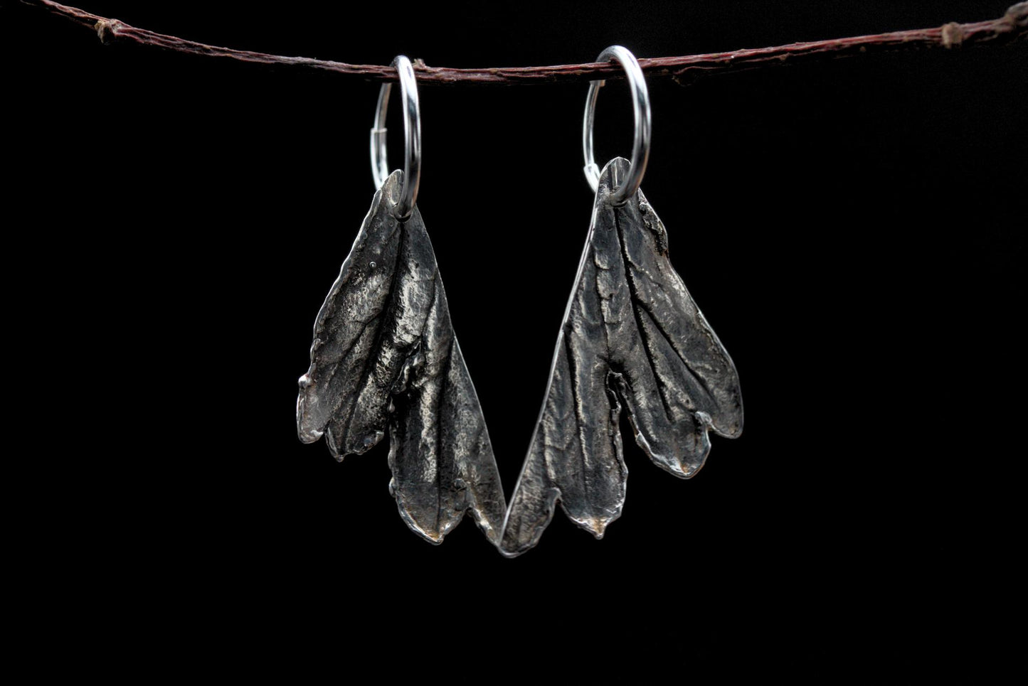 Leaf Earrings #8 - Hawthorn