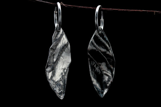 Leaf Earrings #11 - Large Smoke Bush