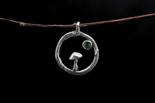 Fungi Pendant #34 - Tourmaline
