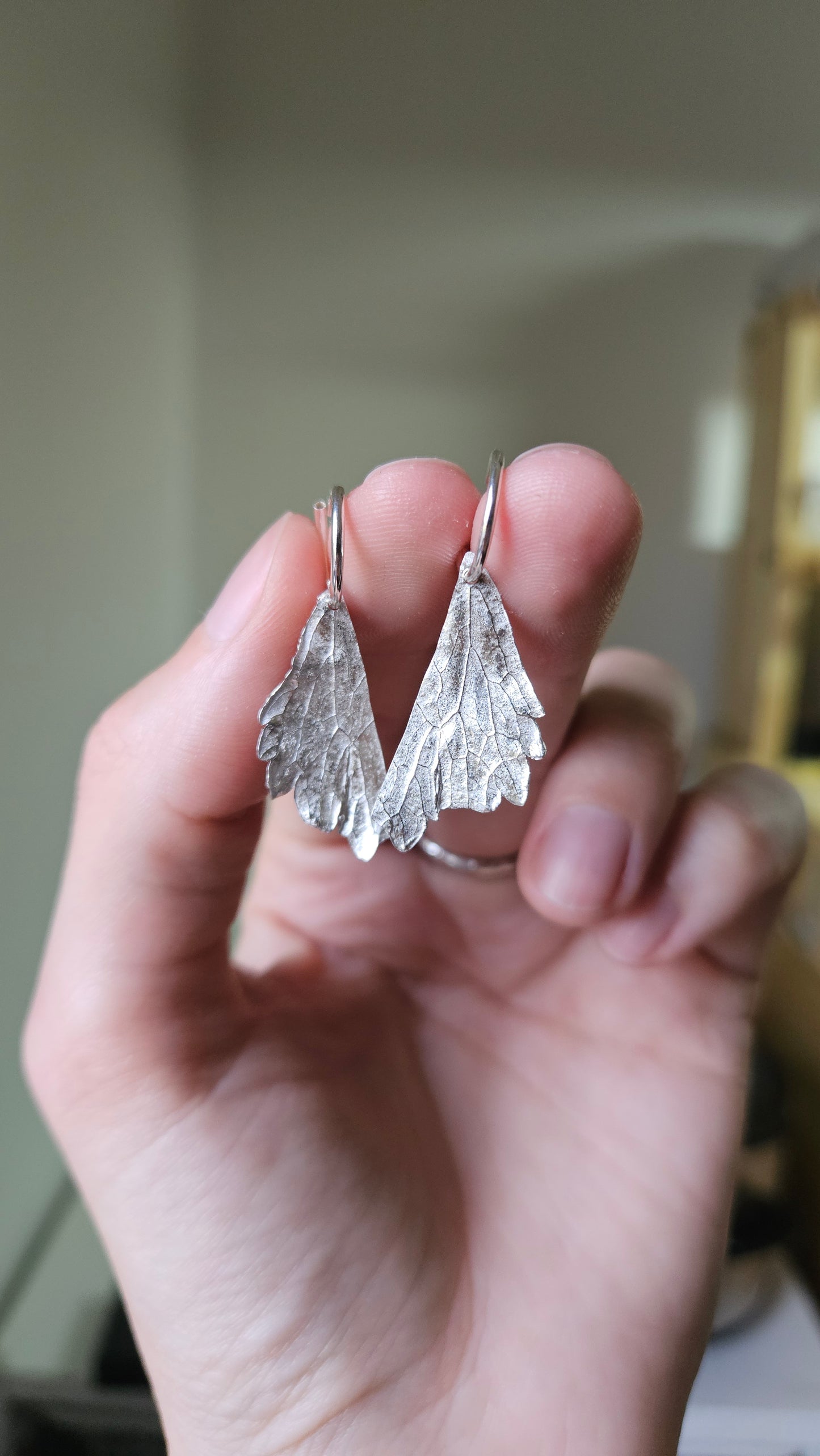 Leaf Earrings - Wild Strawberry