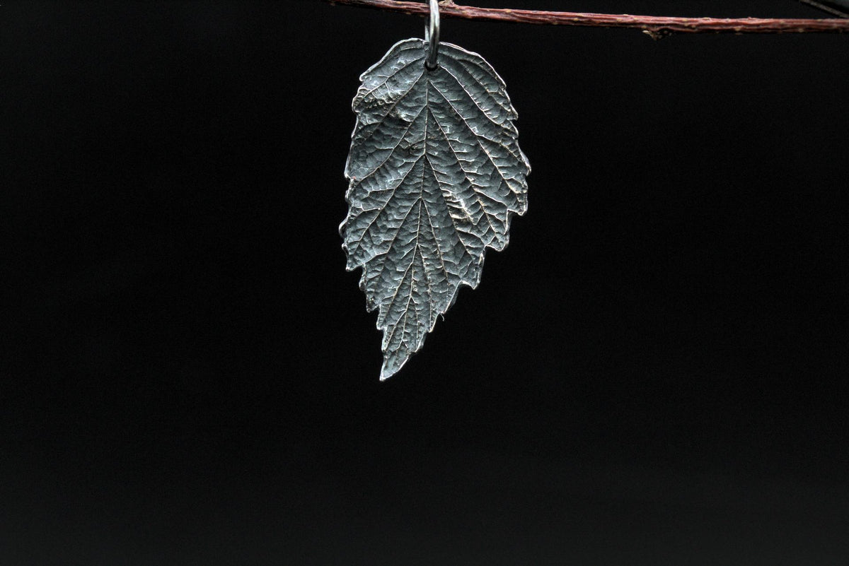 Leaf Pendant #26 - Raspberry