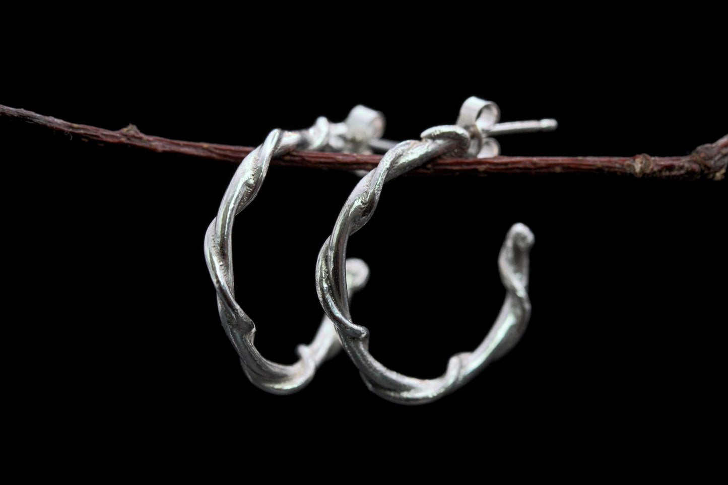 Twisted Vine Hoop Earrings