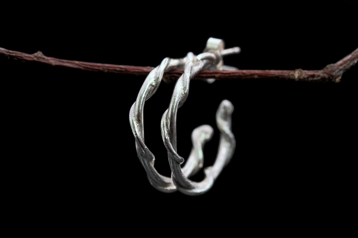 Twisted Vine Hoop Earrings