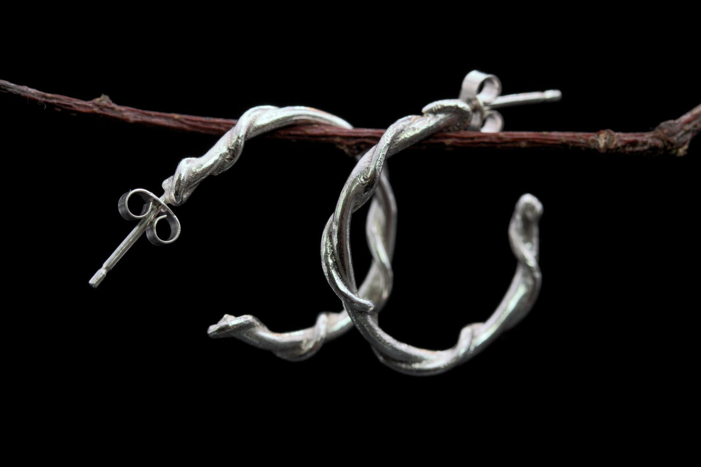 Twisted Vine Hoop Earrings