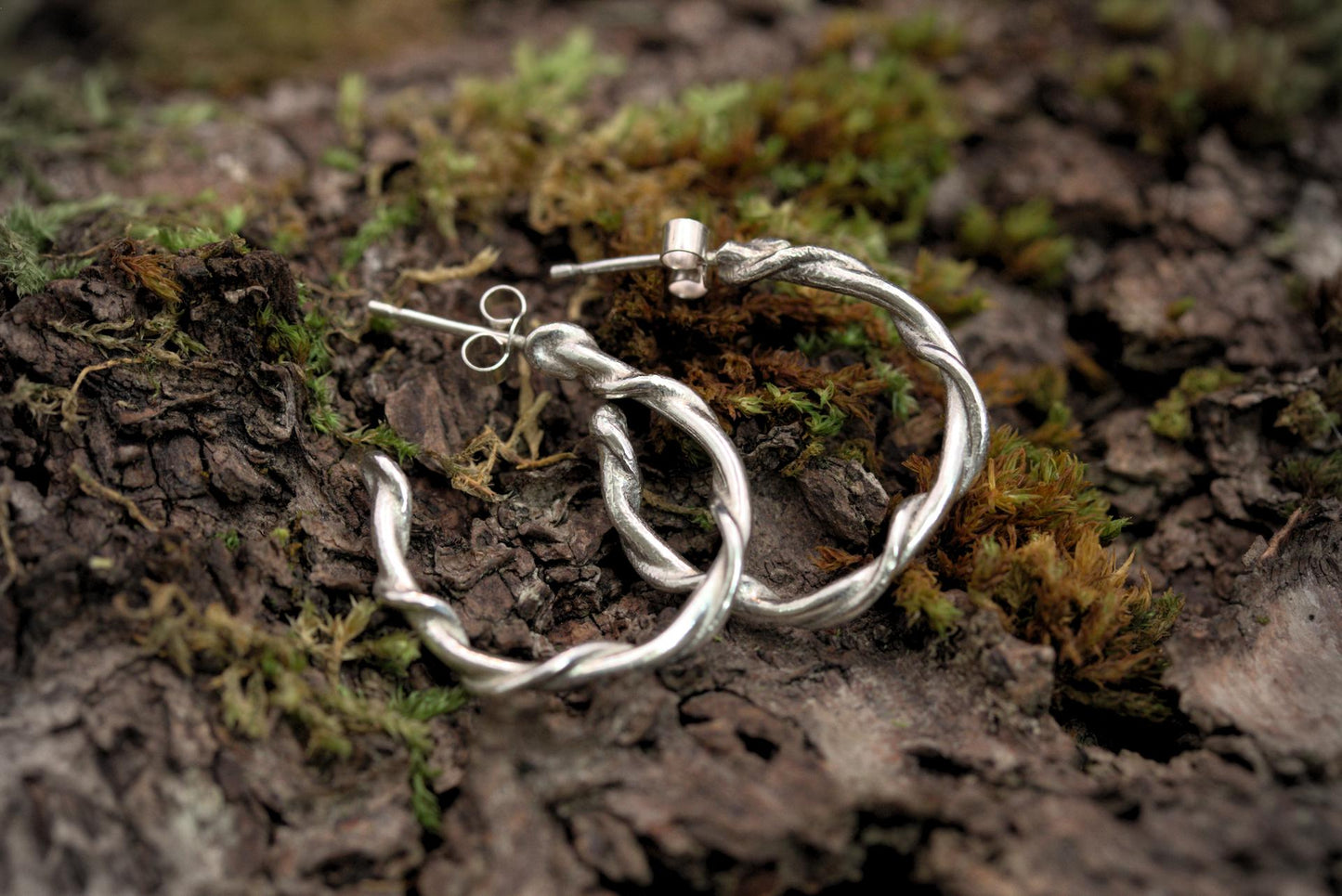 Twisted Vine Hoop Earrings