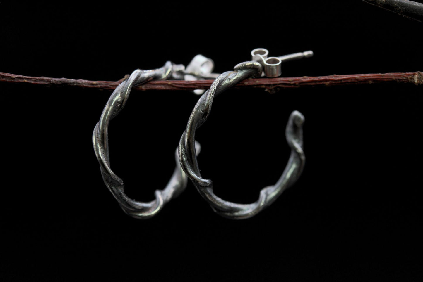 Twisted Vine Hoop Earrings