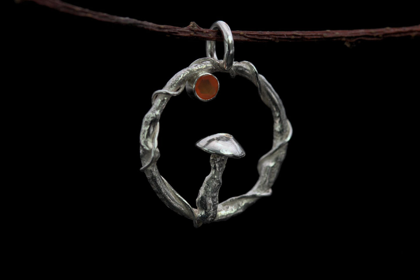 Molten Fungi Pendant - Carnelian