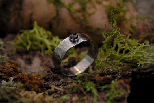 Weathered Stone with Black Spinel - Size R