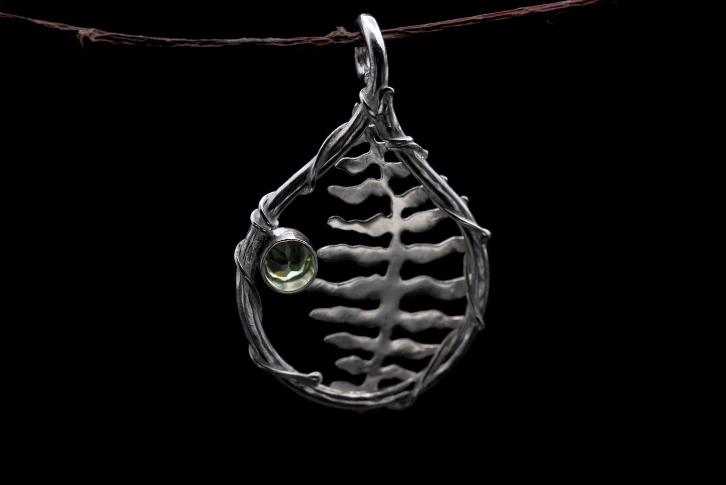 Fern & Peridot Pendant