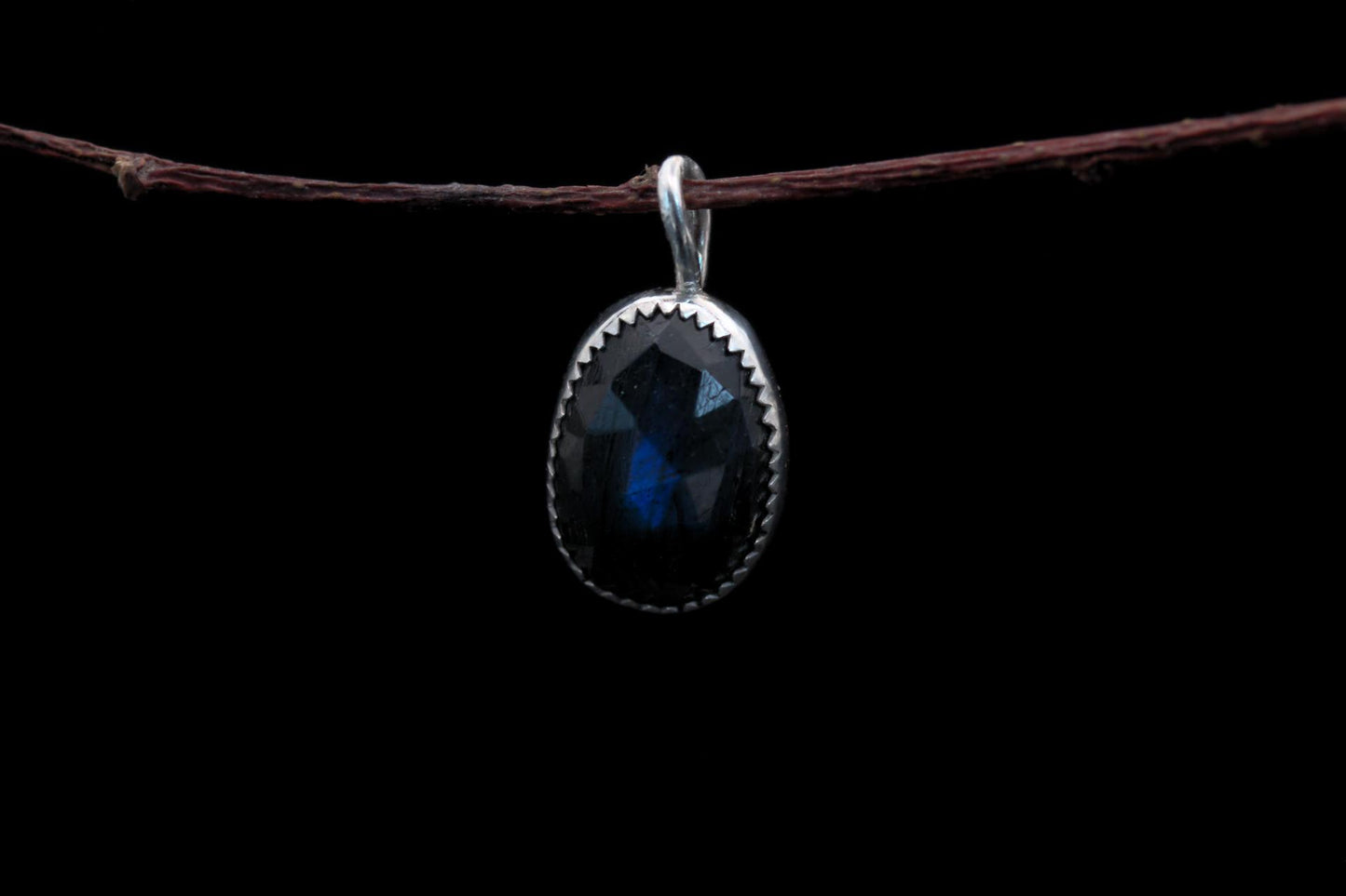 Labradorite Flower Pendant