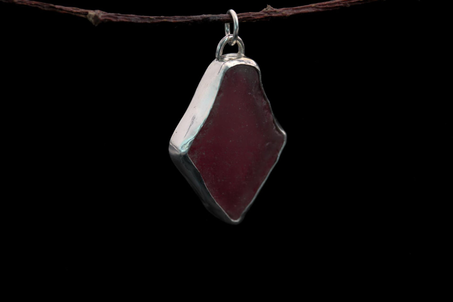 Sea Glass Pendant - Pink