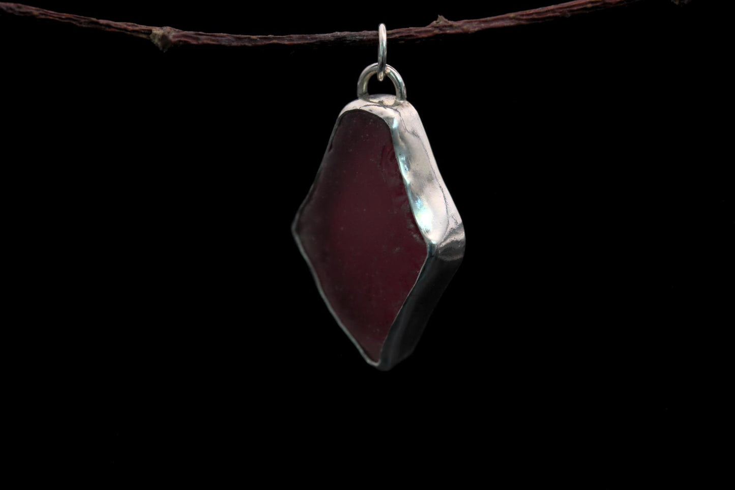 Sea Glass Pendant - Pink