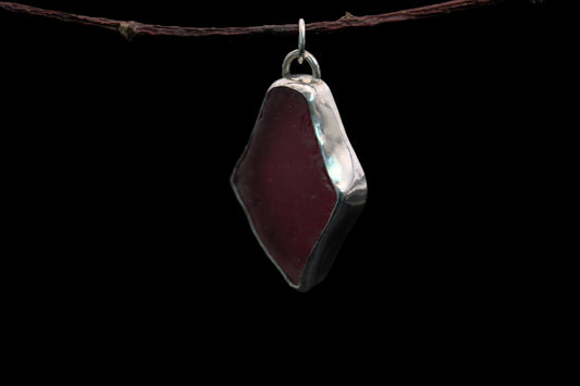 Sea Glass Pendant - Pink