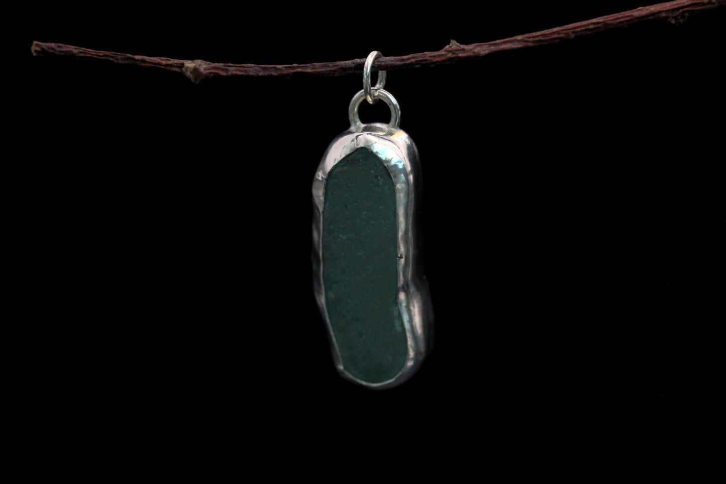 Sea Glass Pendant - Blue