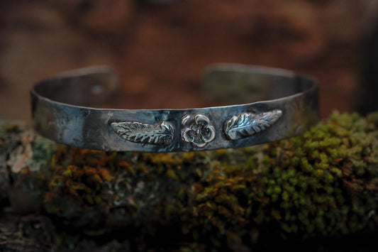 Weathered Stone Cuff Bangle - Size M