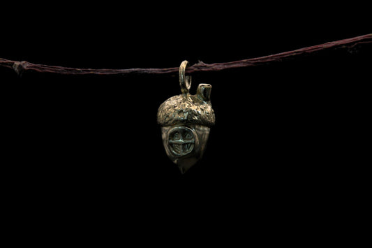 Brass Secret World Acorn Pendant