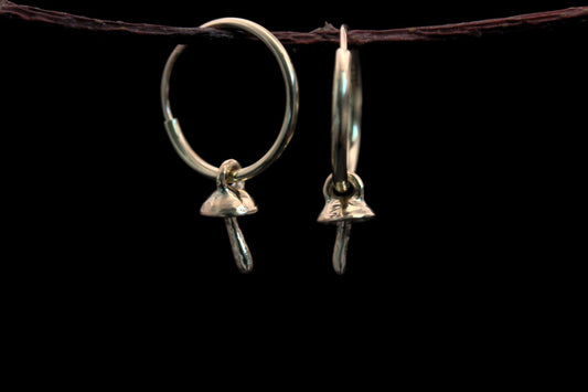 9ct Gold Tiny Fungi Earrings #3