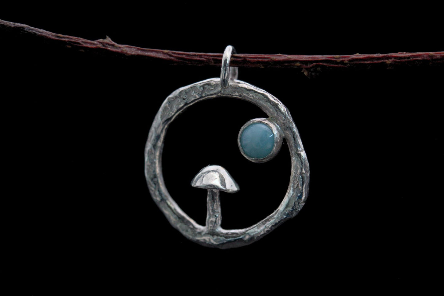 Fungi Pendant #30 - Larimar