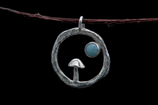 Fungi Pendant #30 - Larimar