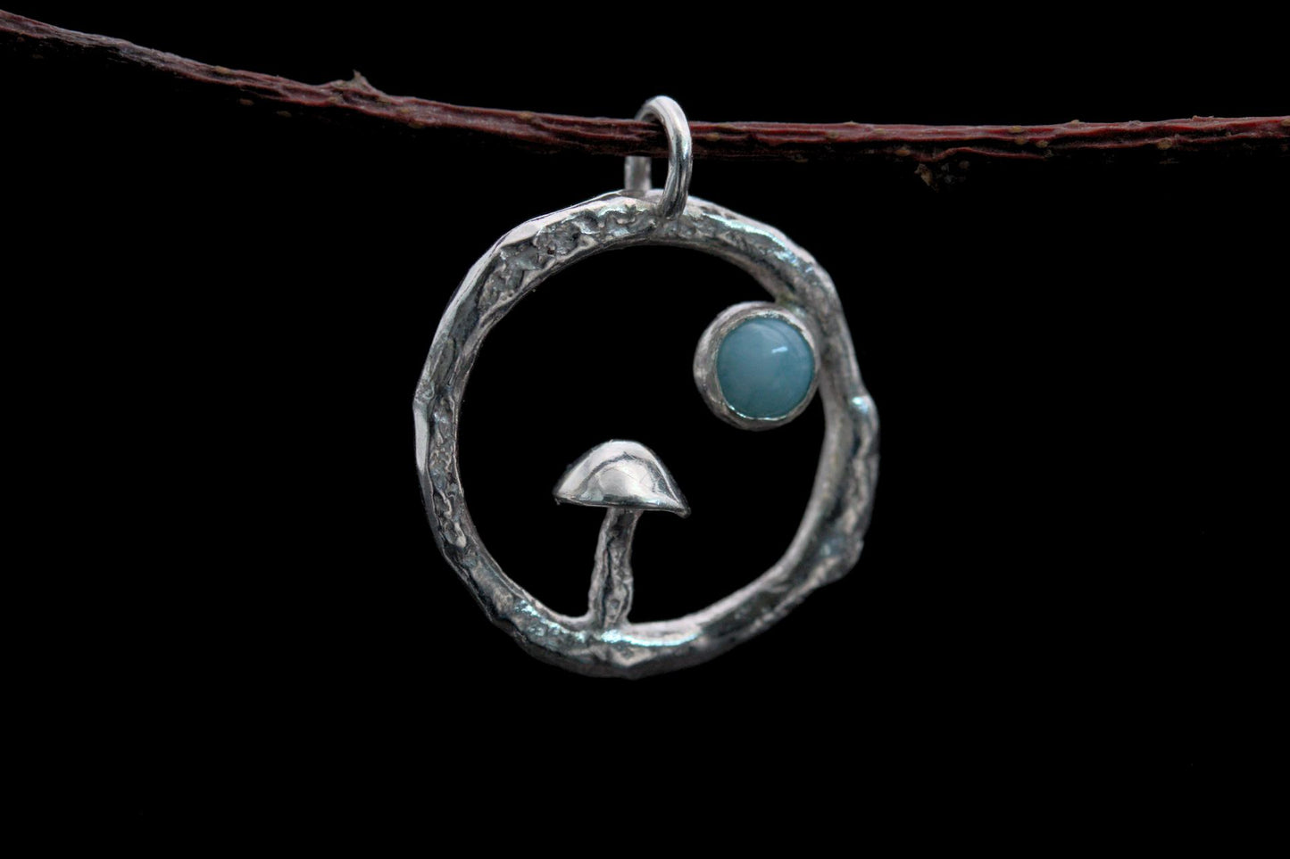 Fungi Pendant #30 - Larimar