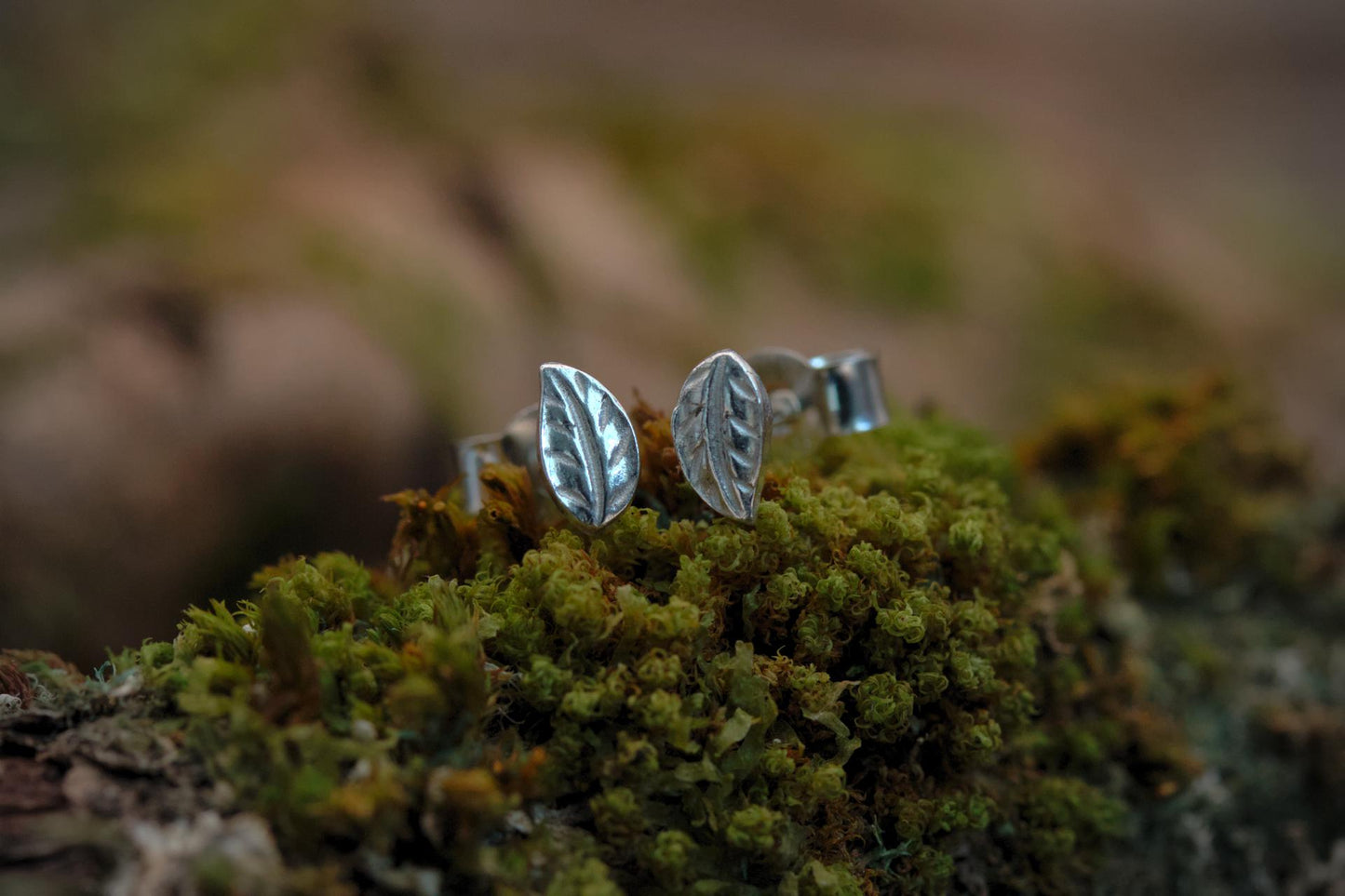 Tiny Leaf Stud Earrings