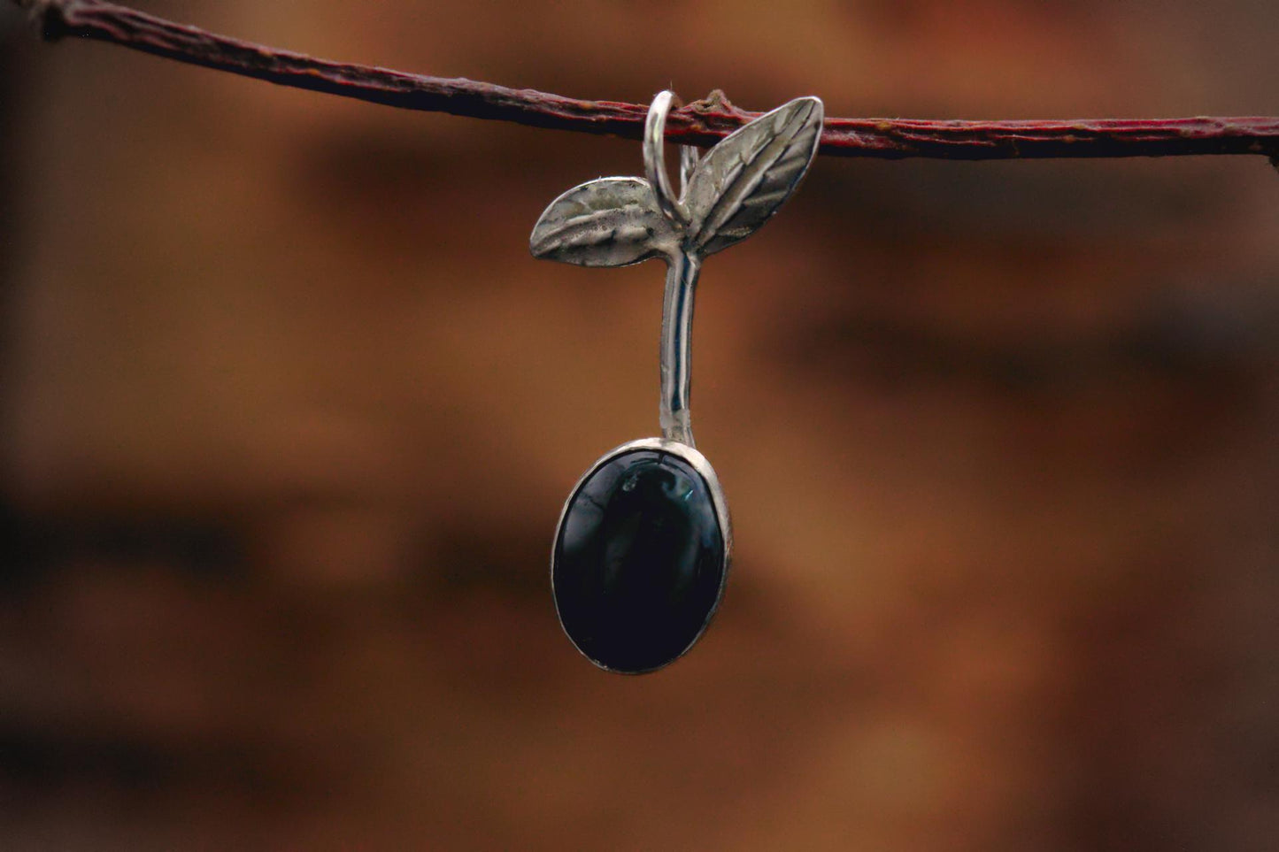 Seedling Pendant - Moss Agate