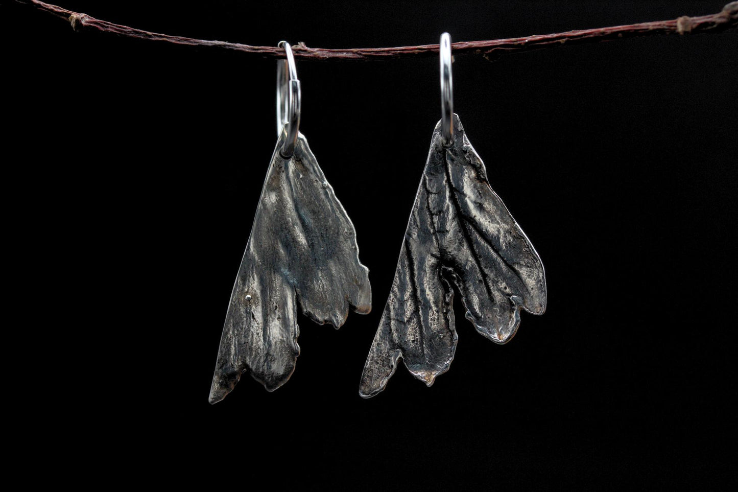 Leaf Earrings #8 - Hawthorn