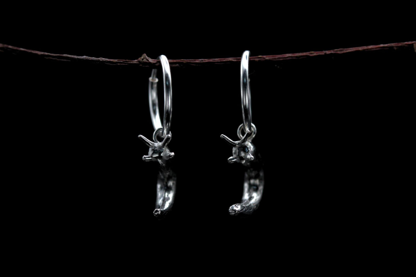 Curious Slug Earrings - Hoops - MTO