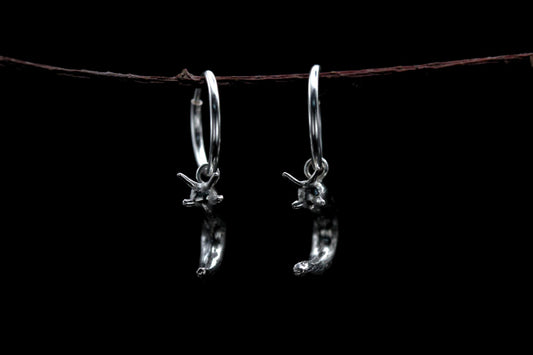 Curious Slug Earrings - Hoops - MTO