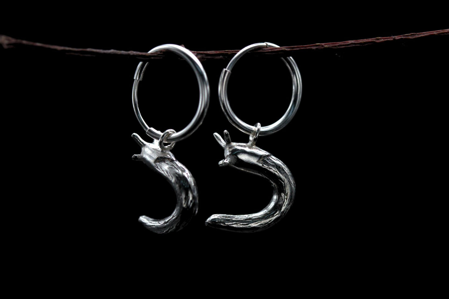 Curious Slug Earrings - Hoops - MTO