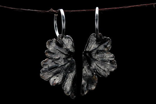 Leaf Earrings #9 - Crane's-bill