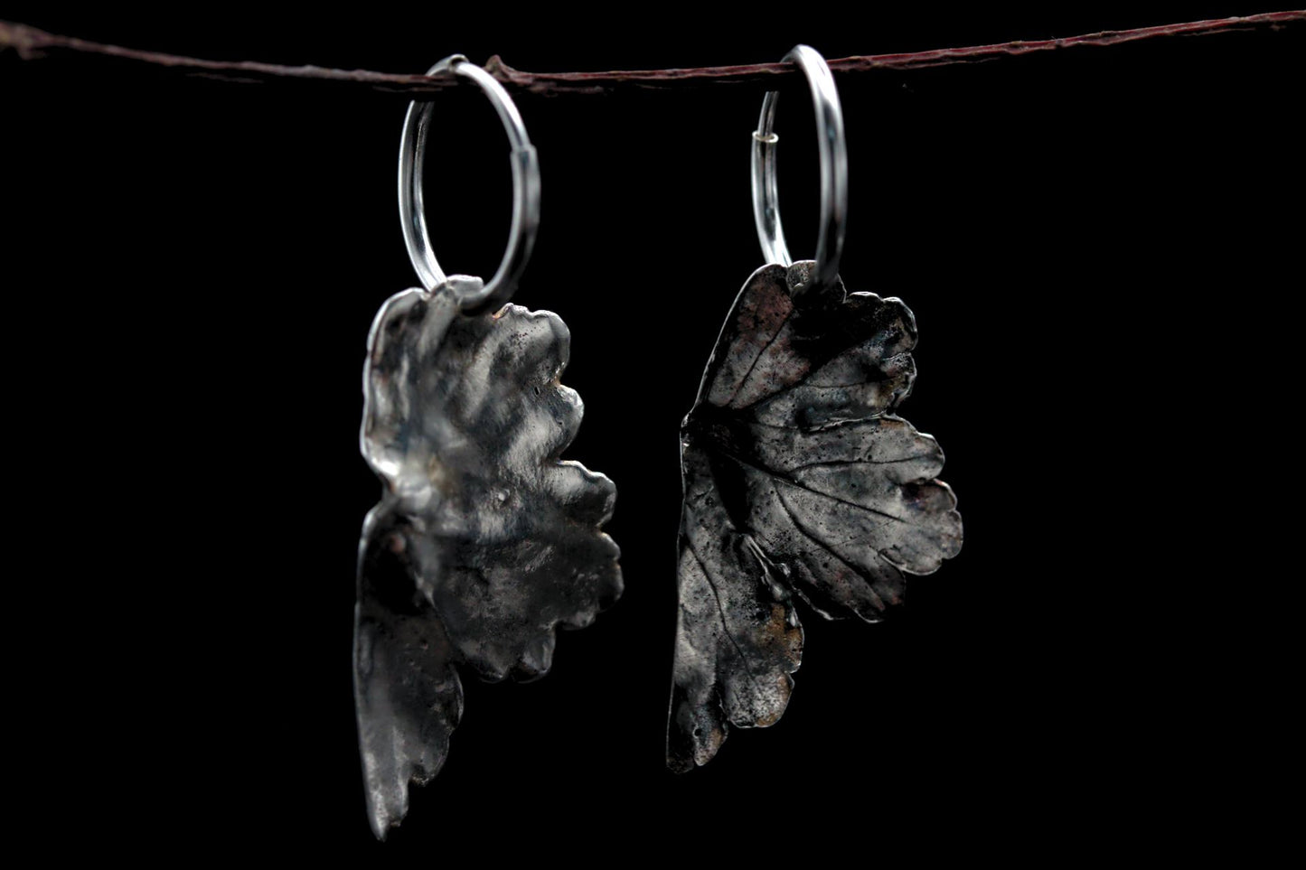 Leaf Earrings #9 - Crane's-bill