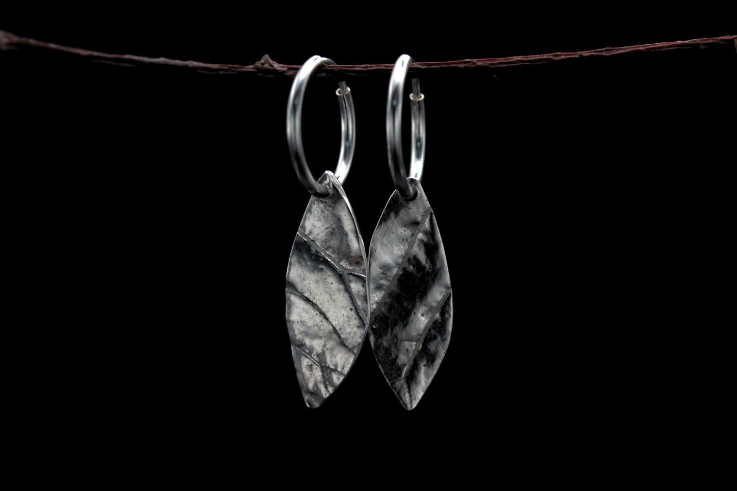Leaf Earrings #11 - Small Smoke Bush