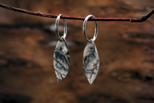 Leaf Earrings #11 - Small Smoke Bush
