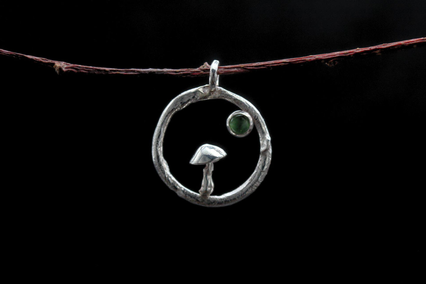 Fungi Pendant #34 - Tourmaline