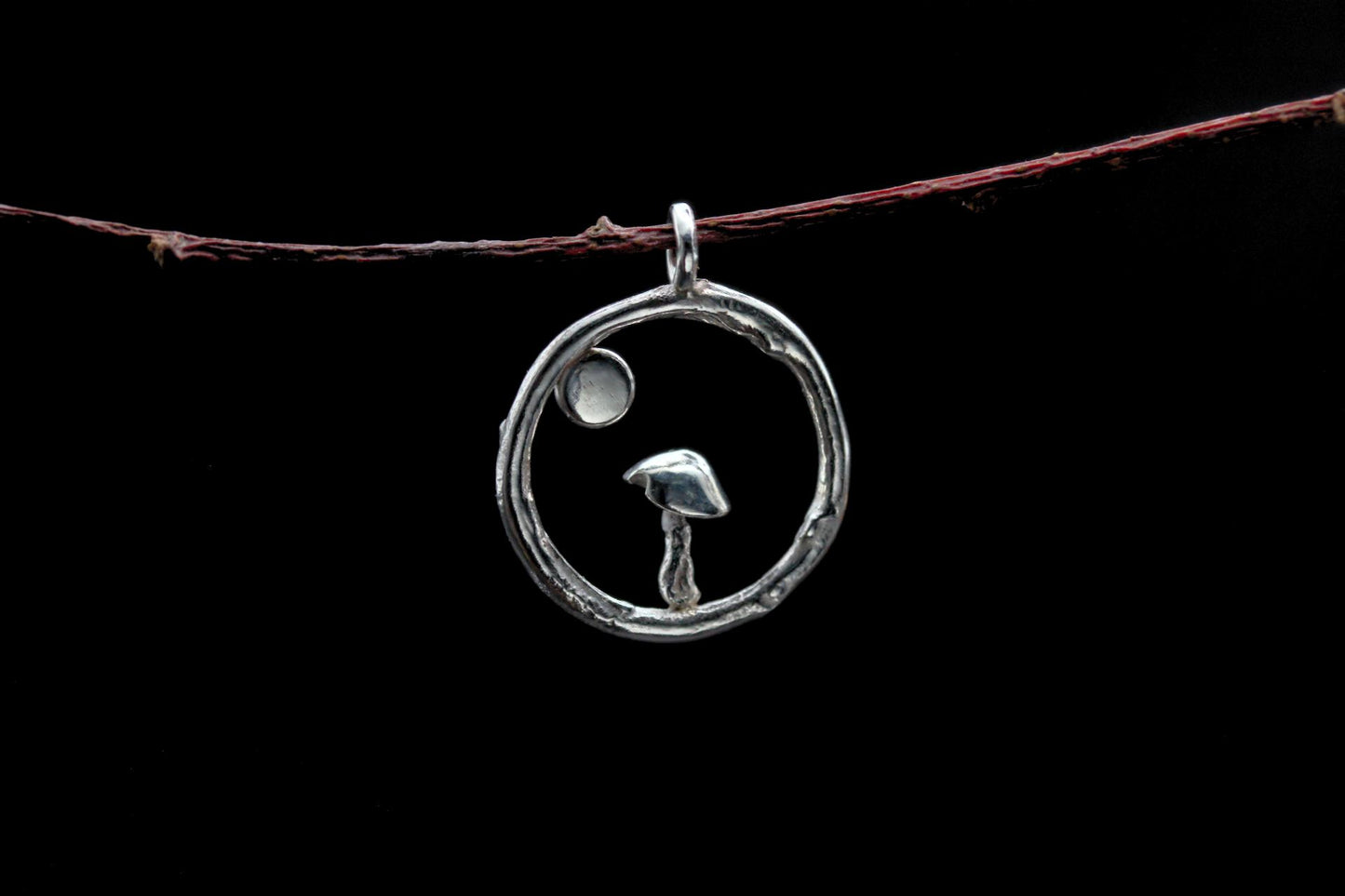 Fungi Pendant #34 - Tourmaline