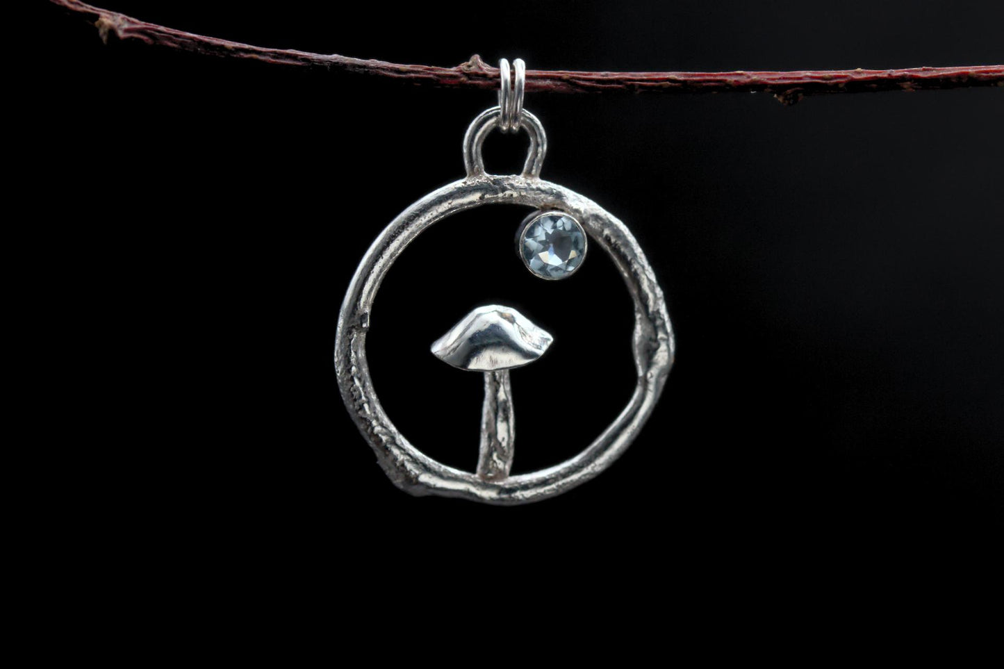 Fungi Pendant #33 - Aquamarine