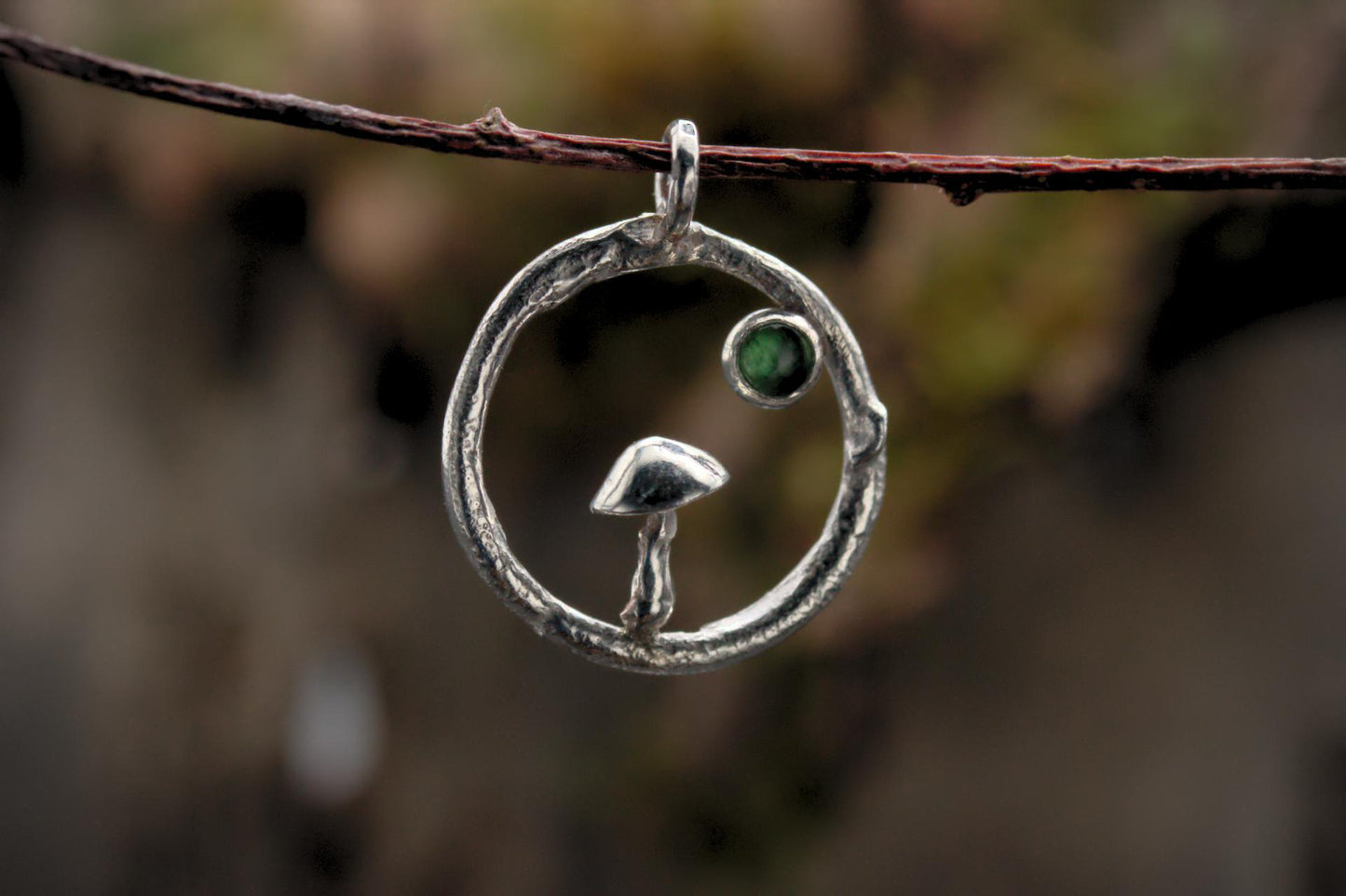 Fungi Pendant #34 - Tourmaline