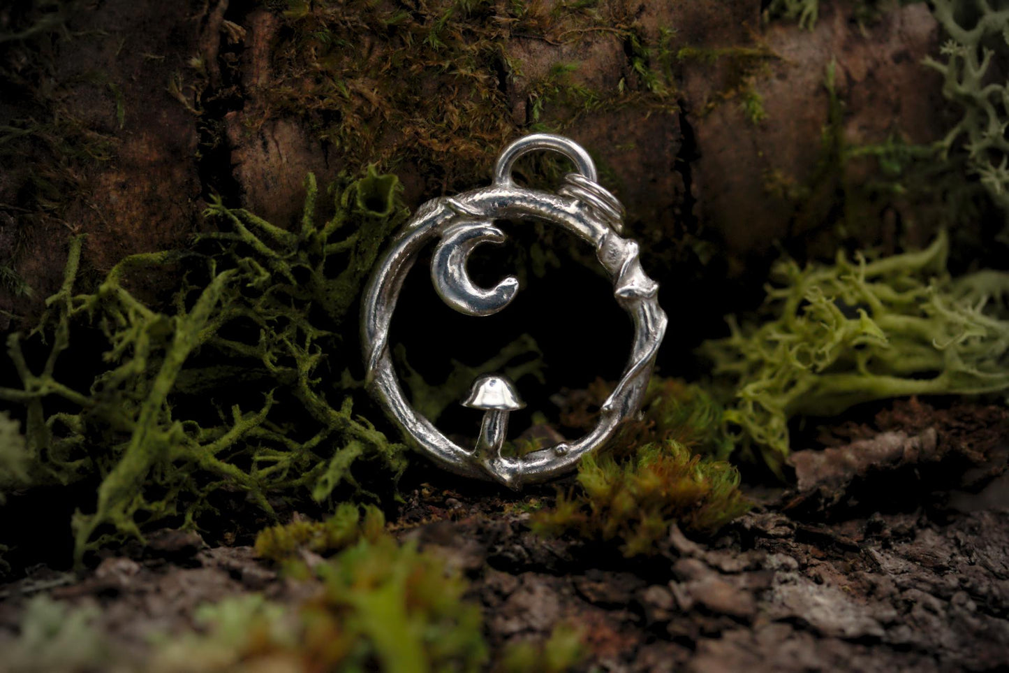 Fungi Pendant #37 - Beneath The Moon