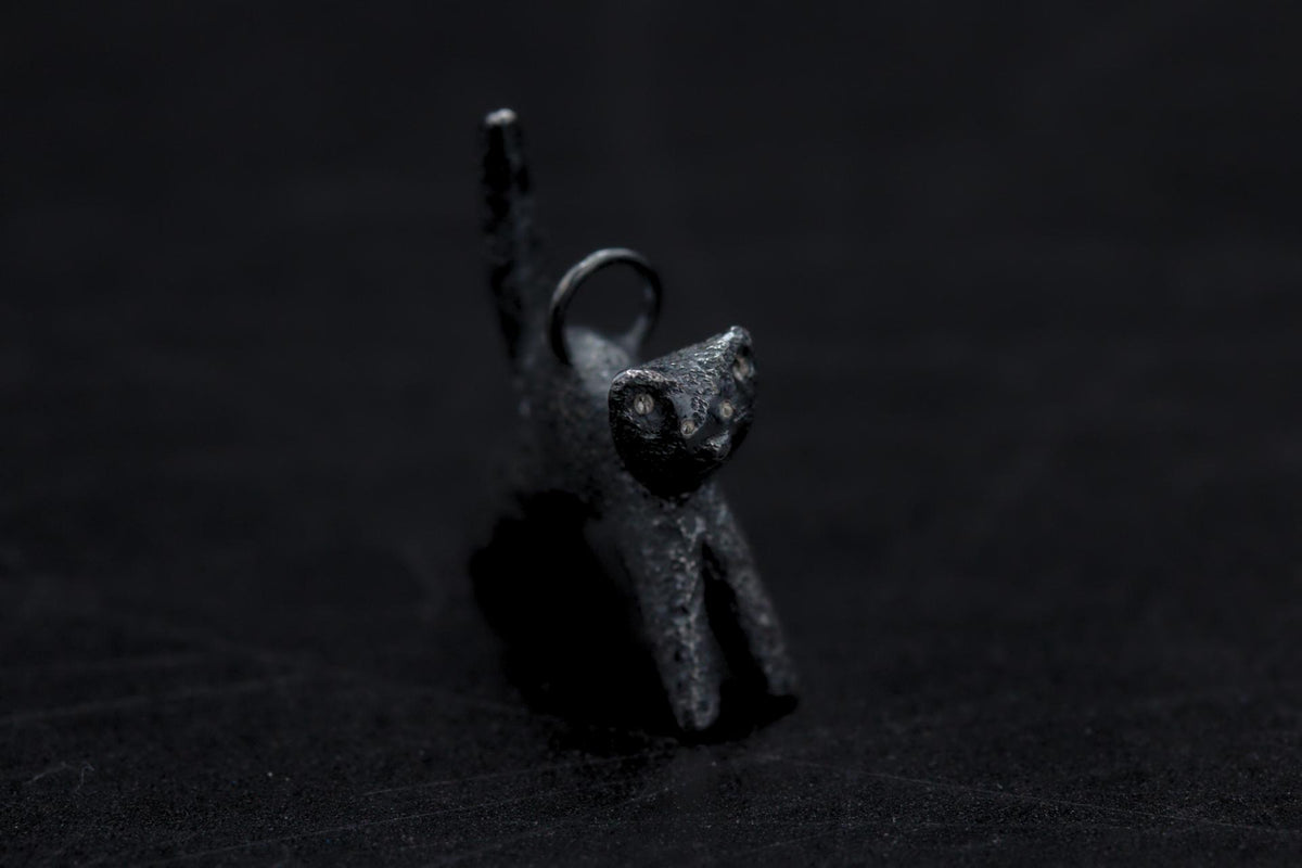 Spooky Black Cat Pendant