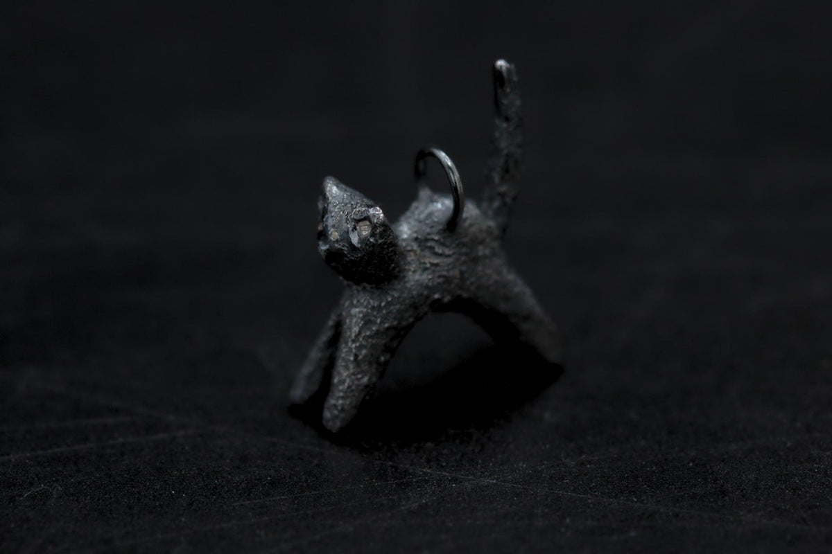 Spooky Black Cat Pendant