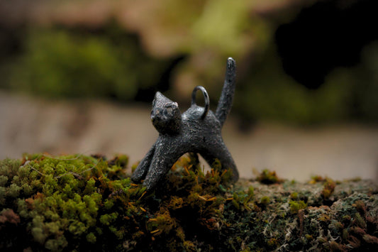 Spooky Black Cat Pendant