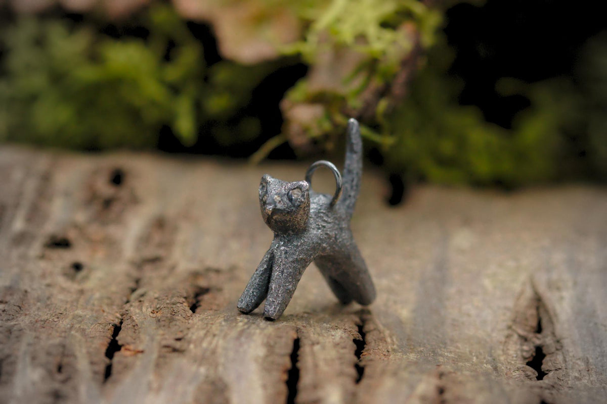 Spooky Black Cat Pendant